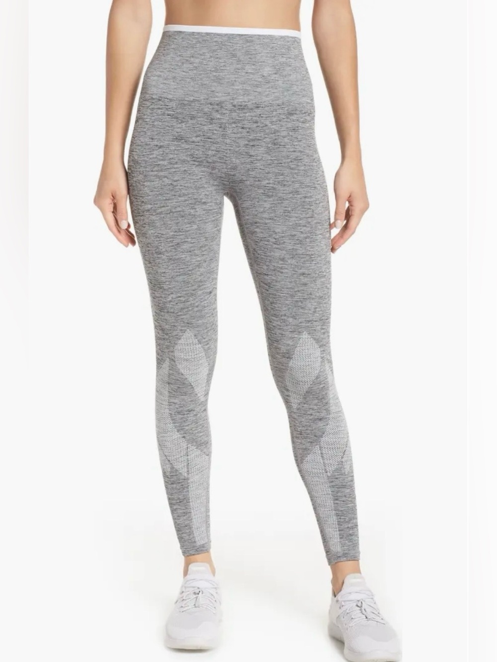 LNDR Six Eight Stripe Leggings in Grey Marl Sculpting XS/S